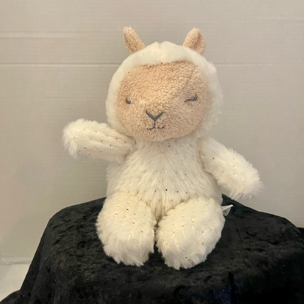 Animal Adventures
Sleeping Lamb Plush
Cream Gold Flecks 10"
Sewn Eyes